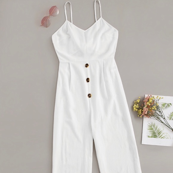 Pants - Last One! Bow Tie Back Jumpsuit